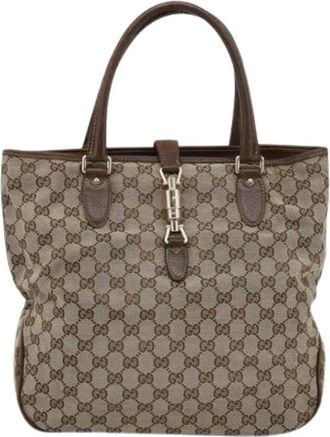 Gucci Pre-owned Vintage Leather Tote - Dames - Vintage Shopper - Bruin - ONE Size - Leer - Vintage
