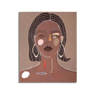 Dmora Cuadro Beverino, Pintura De Pared, Panel Ornamental, Accesorio Decorativo, 80x3 H100 Cm, Marr&oacute;n - Dmora