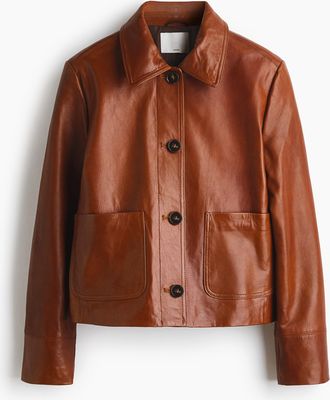 H&M Lederjacke - Beige