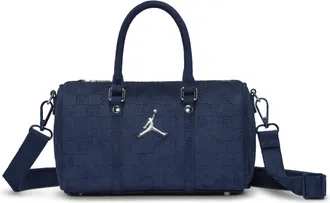 Nike Jordan Suede Monogram Mini Duffel (3L) in Blue | MA9209-U90