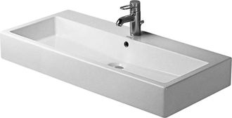 Duravit Vero Lavabo Con Rebosadero Piso Para Grifer&iacute;a 1000x470mm 1 Orificio Para Grifer&iacute;a Blanco - Duravit