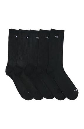 Calvin Klein Basic Sport Athletic Socks - Pack of 5 in Black at Nordstrom Rack