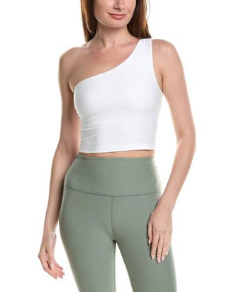 Beyond Yoga Spacedye The Bold Shoulder Cropped Tan