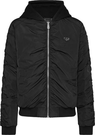 Philipp Plein Padded Nylon Jacket - Heren - Zomerjassen - Zwart - 3XL - Nylon - Jassen
