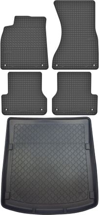 OEM Juego De Alfombrillas De Goma Para Coche Y Alfombrilla Para Maletero Para Audi A6 C7 Sed&aacute;n (marzo De 2011 A Mayo De 2018)