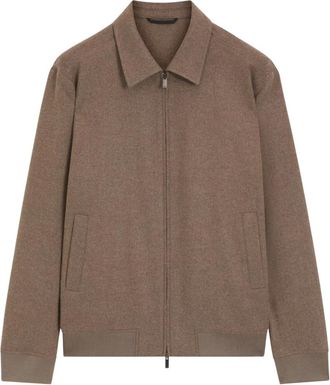 HUGO BOSS P-Hanry-BMB-WG-264 - Heren - Bomber jackets - Bruin - M - Wol - Jassen