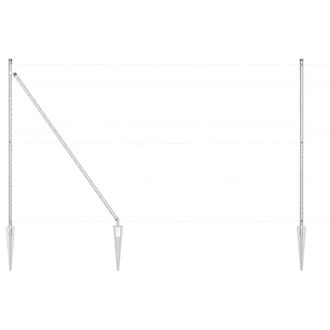 vidaXL Vidaxl - Postes De Cerca 13 Pcs Plateado &Oslash;32mm 170 Cm Acero Galvanizado