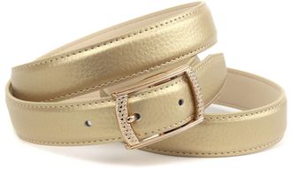 Anthoni Crown Lederg&uuml;rtel ANTHONI CROWN, Damen, Gr. 100, gold, Rindsleder, G&uuml;rtel Lederg&uuml;rtel