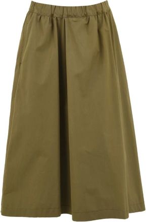 Aspesi Rokken, Dames, Groen, XS, Katoen, Midi Rok