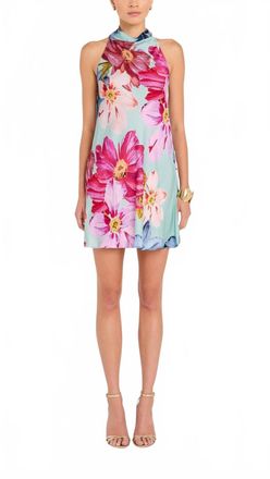 Amanda Uprichard Calypso Mini Dress In Blue Multi