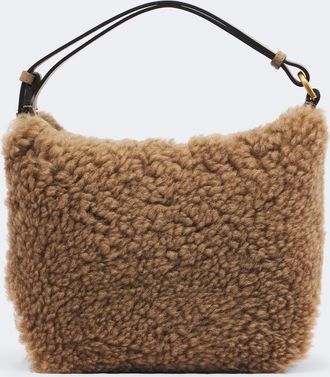 Tod's Metal Dots Mini shearling top-handle bag