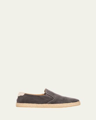 Brunello Cucinelli Mens Suede Slip-On Espadrilles