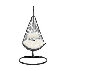 VENTE-UNIQUE.COM Sill&oacute;n colgante resina negro