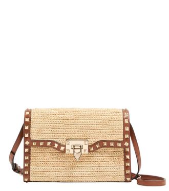 Valentino Garavani Natural Rockstud Small Shoulder Bag