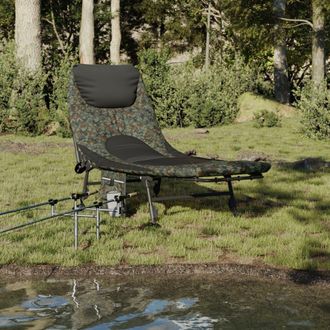 vidaXL Vidaxl - Tumbona De Pesca Patas Para Barro Ajustables Plegable Camuflaje