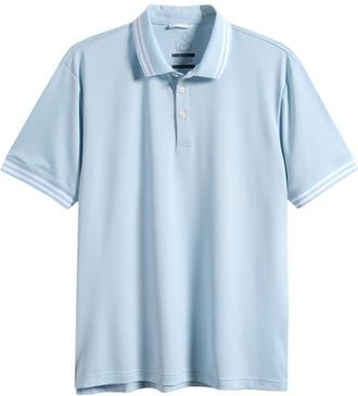 Swannies Thatcher Tipped Performance Polo in Sky at Nordstrom, Size Xx-Large