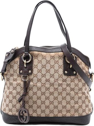 Gucci Pre-owned Gucci Medium GG Canvas Charm Dome Satchel Ladies 247279 204991