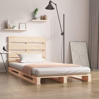 Berkfield Home Bed Frame 90x190 cm Single Solid Wood Pine in Brown