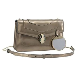 Bulgari Pre-owned Vintage Shoulder Bag - Dames - Vintage Schoudertas - Geel - ONE Size - Leer - Vintage