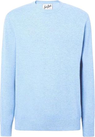 MC2 Saint Barth Maglia a girocollo basic - Heren - Ronde hals truien - Blauw - S - Truien & Vesten