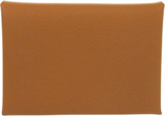 Herm&egrave;s Brown Epsom Leather Coin Purse/Coin Case (Pre-Owned)