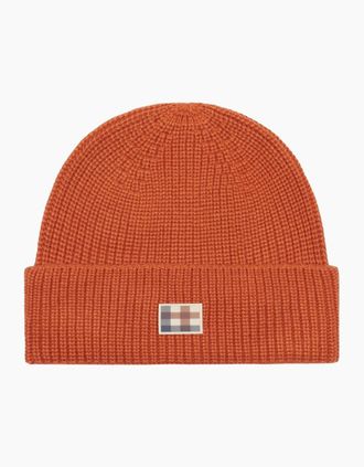 Aquascutum Mens Aquascutum Active Label Rust Orange Beanie - Size: ONE size