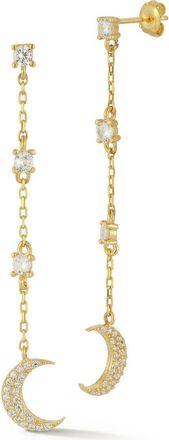 Sphera Milano Cubic Zirconia Moon Drop Earrings in Gold at Nordstrom Rack