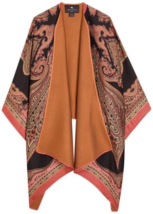 Etro Patterned-jacquard Wool-blend Cape - No Colour - One Size