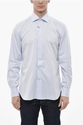 Corneliani Cotton Poplin Shirt with French Collar and Cufflinks size 41