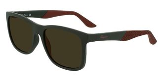 Ferragamo Green Square Unisex Sunglasses SF1028S 322 56