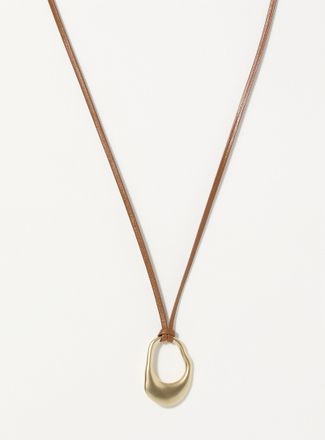 Simons Womens Sinuous medallion cord necklace