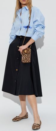 Moschino Flared Skirt, Womens, Black