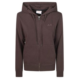 Sun 68 Zip-throughs, female, Brown, Size: M Felpa Zip Basic