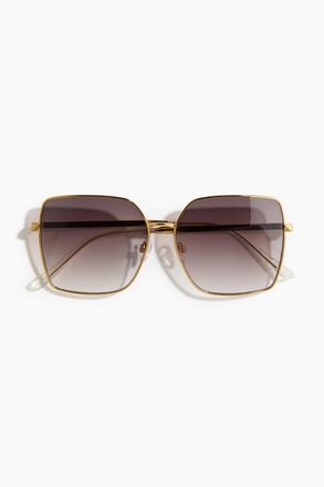H&M Eckige Sonnenbrille - Goldfarben