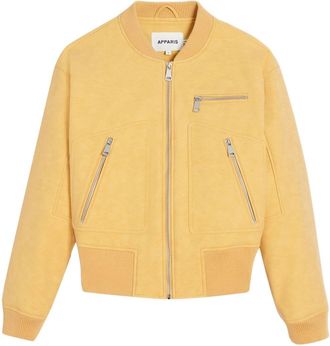 Apparis faux-leather bomber jacket - women - Artificial Leather - M - Yellow