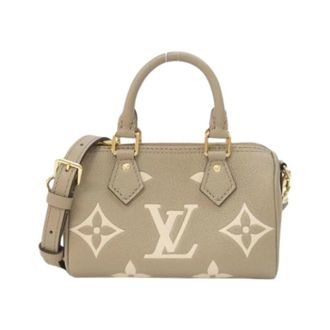 Louis Vuitton Pre-owned Mini Boston Bag - Dames - Pre-owned - Beige - Maat: ONE Size Leer