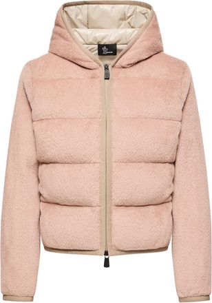 Moncler Moncler Polartec Padded Zip-up Hoodie, Women, Pink, Size: Xs