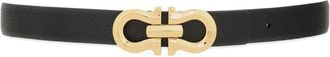 Ferragamo Gancini reversible leather belt - women - Calf Leather - 100 - Black