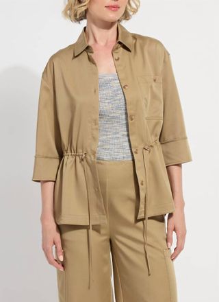 Lyss&eacute; June Safari Overshirt In Raw Umber