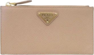 Prada Pre-owned Wallets, female, Beige, Size: ONE SIZE Pre-owned Vintage Coin Purse