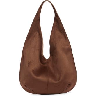 JW PEI Dara Faux Suede Hobo Bag in Mocha Brown at Nordstrom