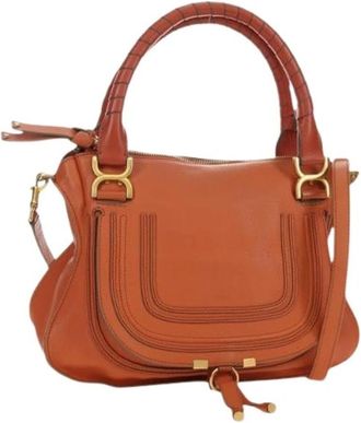 Chlo&eacute; Pre-owned Leren Handtas - Dames - Vintage Handtas - Oranje - ONE Size - Leer - Vintage