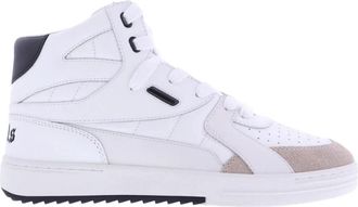 Palm Angels Universiteit Mid Sneaker in Wit - Heren - Sneakers - Wit - 42 EU - Schoenen
