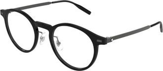 Montblanc Pantos Frame - Heren - Brillen - Zwart - 48 MM - Accessoires