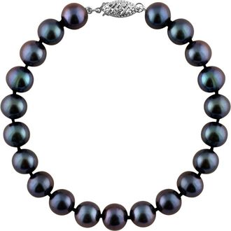 Splendid Pearls 9-10mm Cultured Freshwater Pearl Necklace in Black at Nordstrom Rack