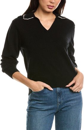 Brodie Pearl Collar Wool & Cashmere-Blend Polo Sweater