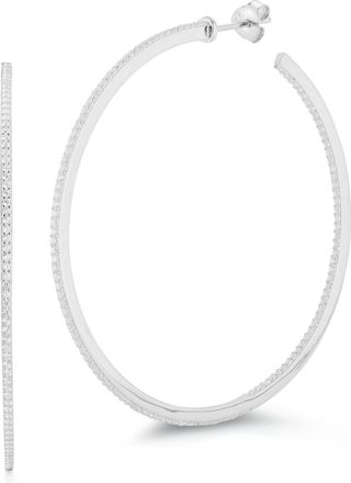 Glaze Jewelry Sterling Silver Large Thin Hoops