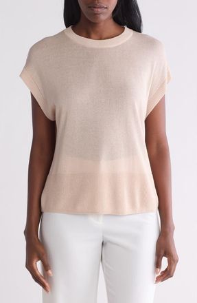 Halogen Crewneck Rib Sweater Top in Soft Blush Red at Nordstrom Rack, Size X-Large