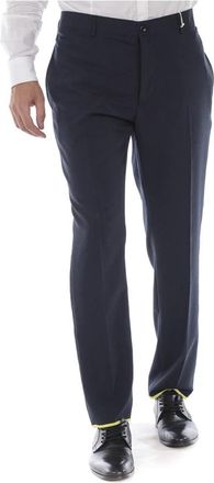 Daniele Alessandrini Pantalone Caluria Sbiego - Heren - Nette broeken - Blauw - XL - Wol - Broeken