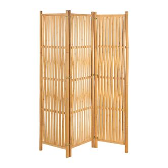 Relaxdays Biombo Relaxdays, 3 Piezas, Separador De Ambientes Plegable, 170 X 126 Cm, Bamb&uacute;, Sal&oacute;n, Interior, Natural